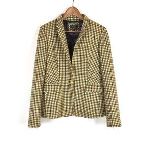 J Crew Houndstooth Regent Blazer Wool Size 14